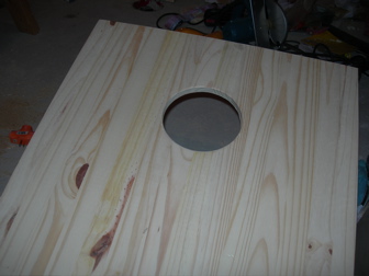 Finish the Boards — step 5 of building DIY cornhole / bean bag toss boards